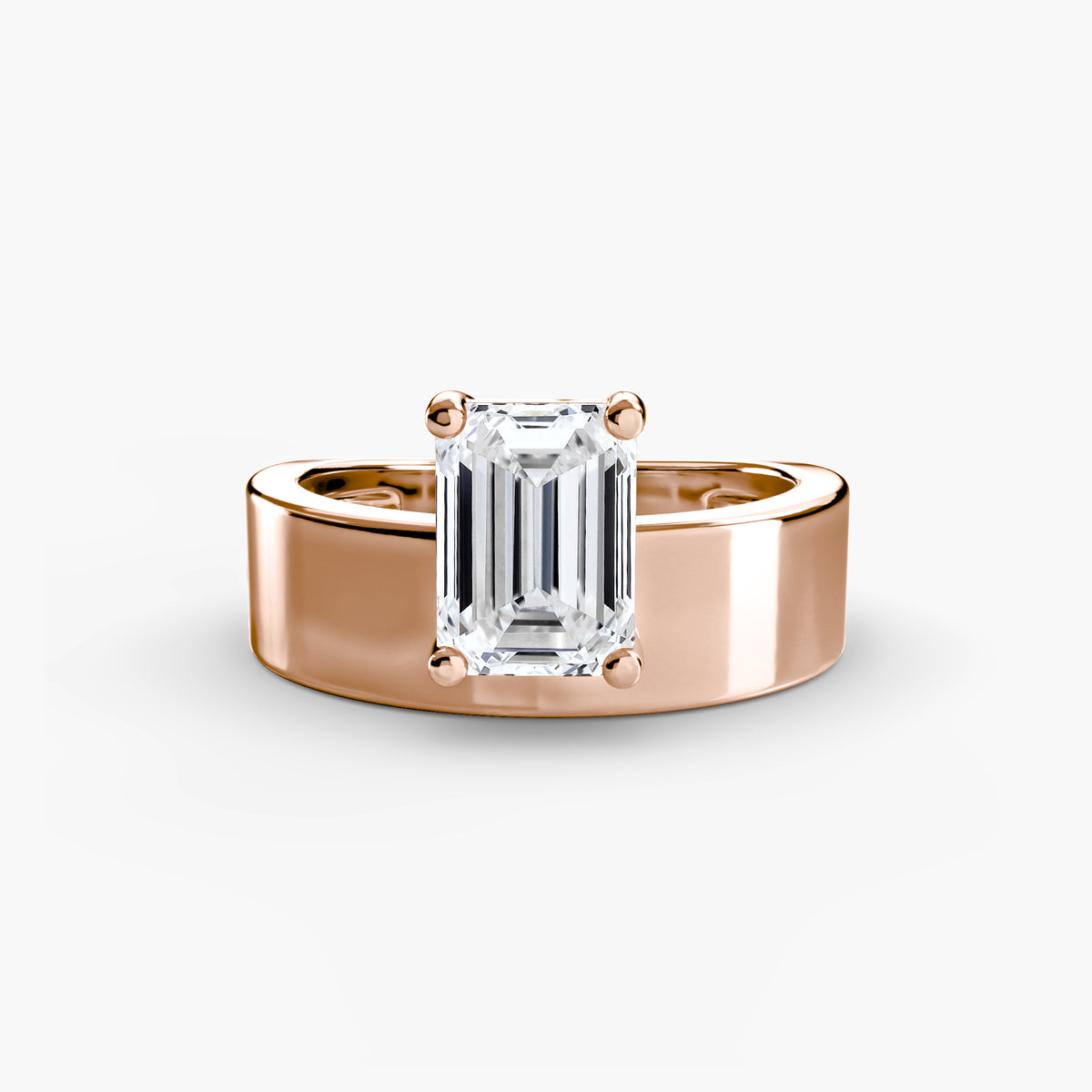 Bague Solitaire à Anneau Large (Modèle 2)