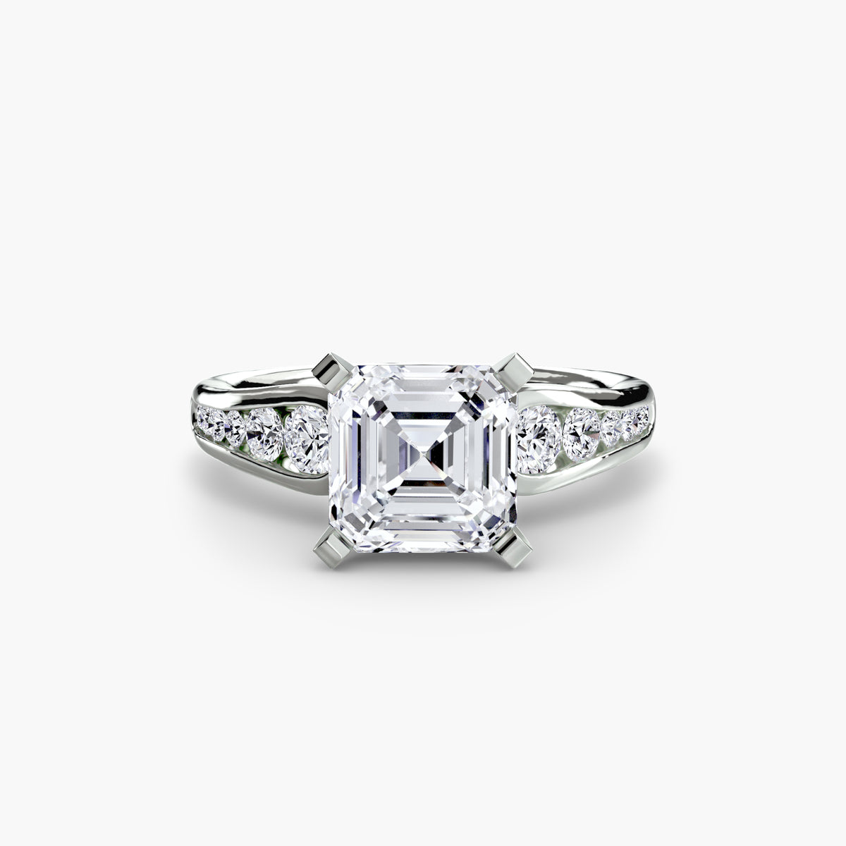 Bague Solitaire Pavée (Modèle 2)
