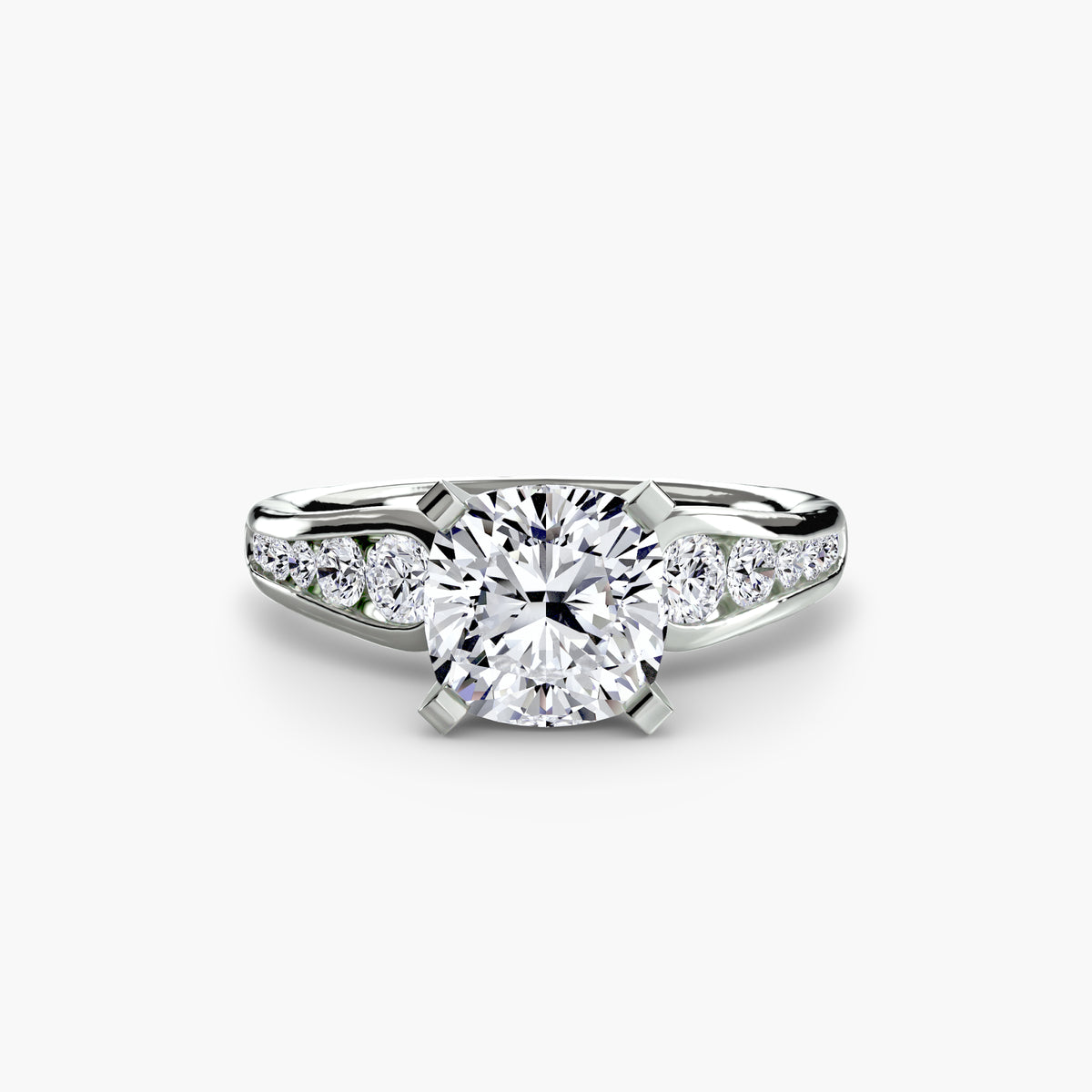 Bague Solitaire Pavée (Modèle 2)
