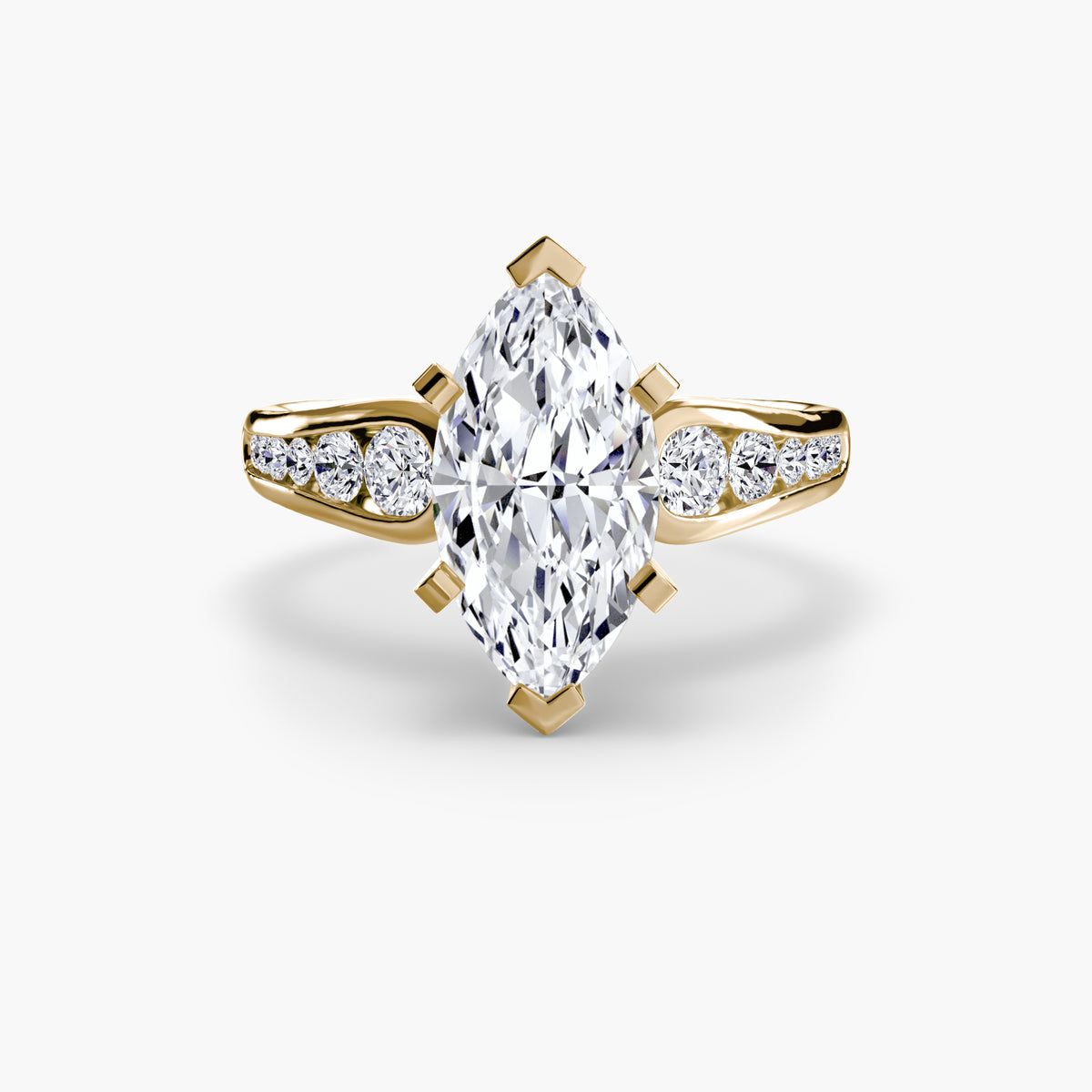 Bague Solitaire Pavée (Modèle 2)