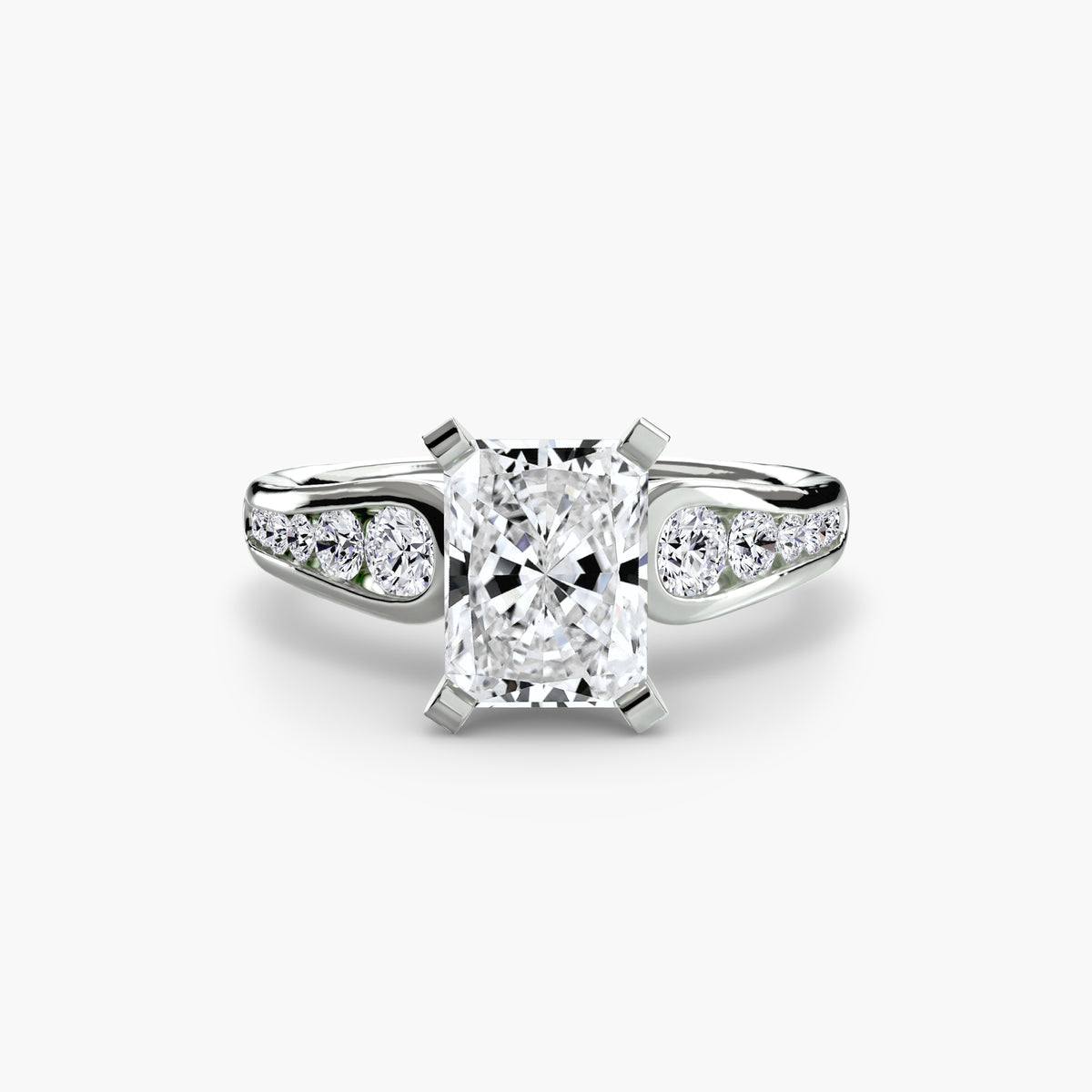 Bague Solitaire Pavée (Modèle 2)