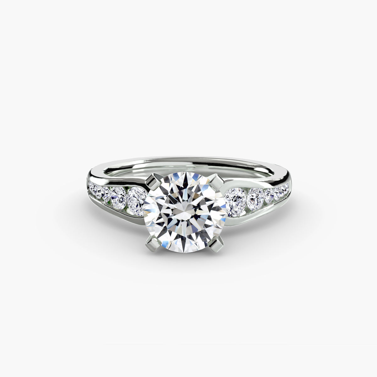 Bague Solitaire Pavée (Modèle 2)
