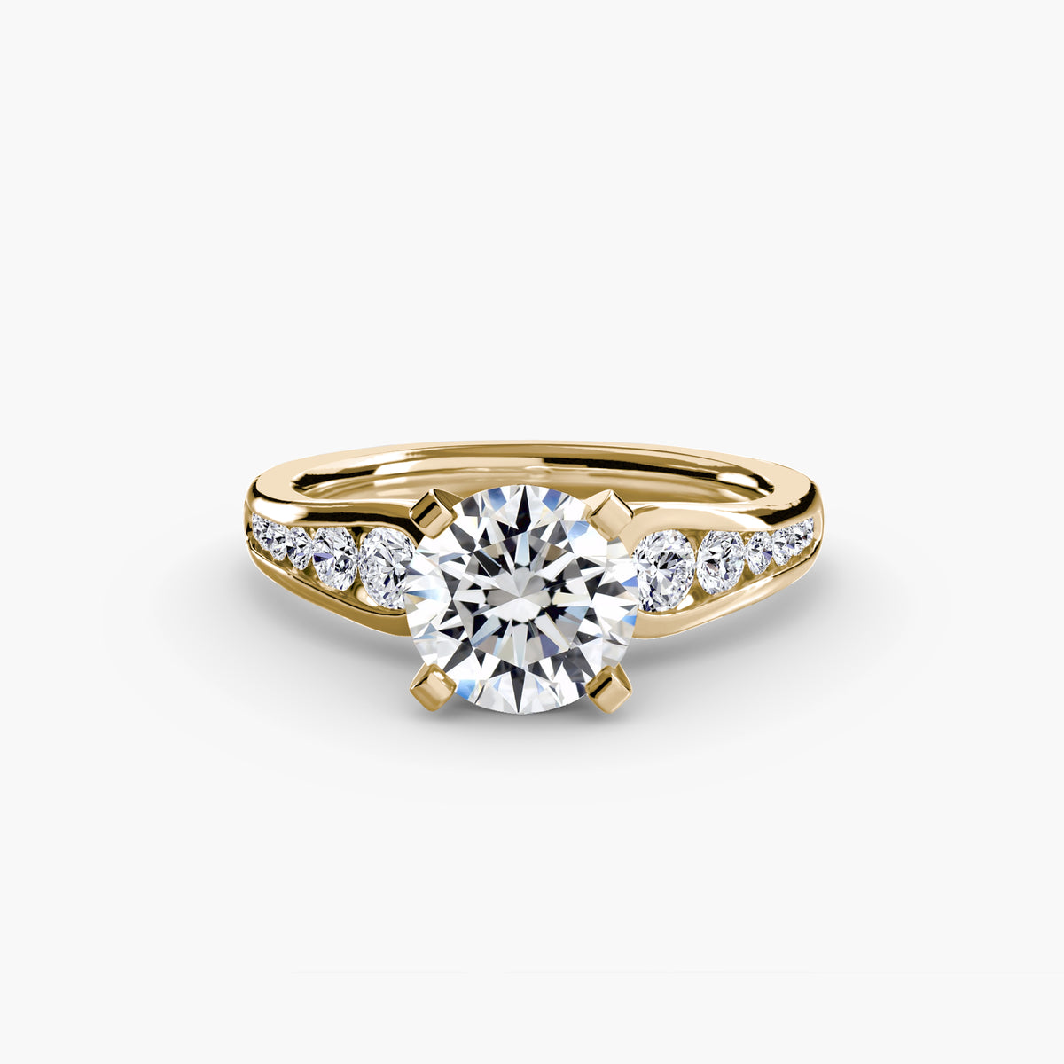 Bague Solitaire Pavée (Modèle 2)