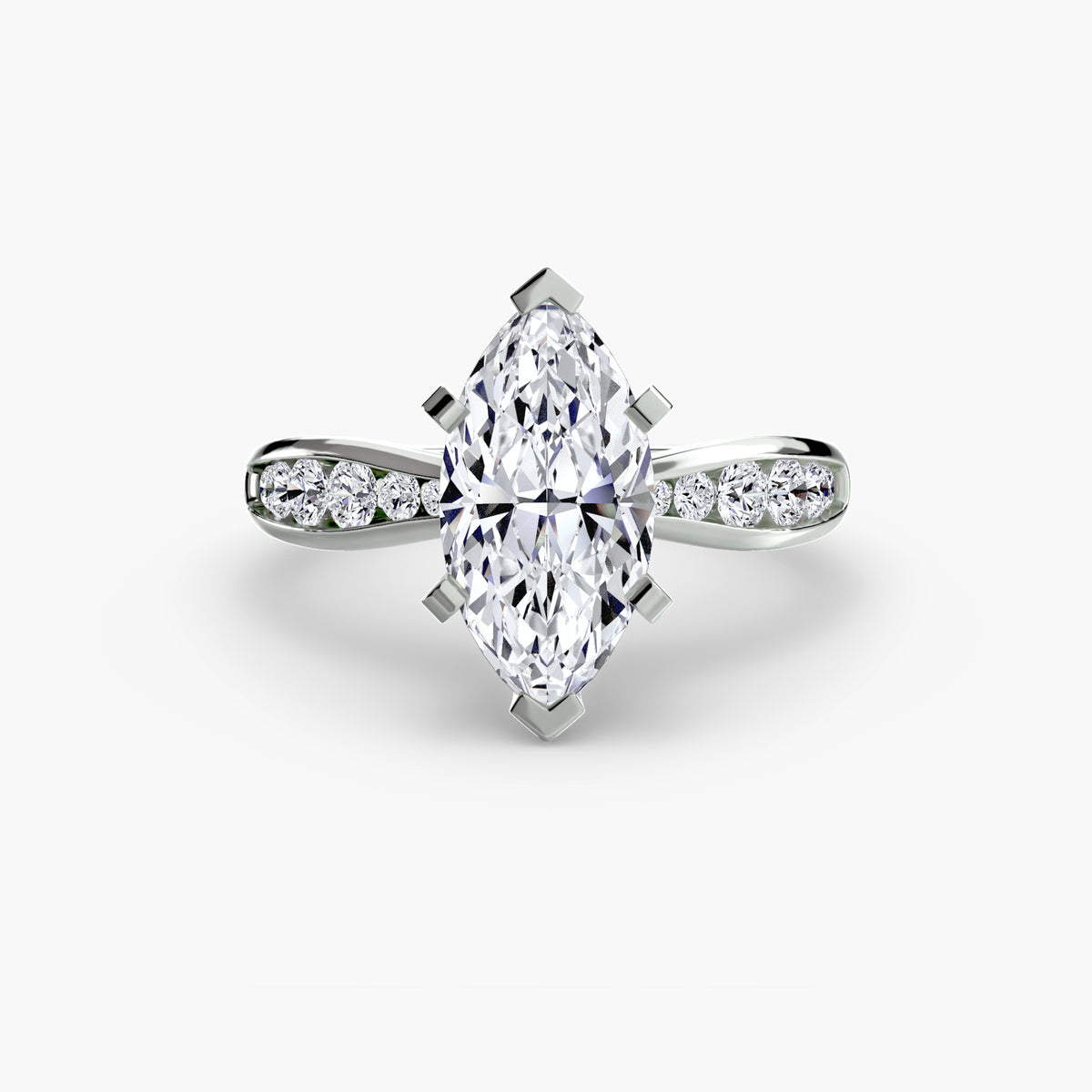Bague Solitaire Pavée (Modèle 3)