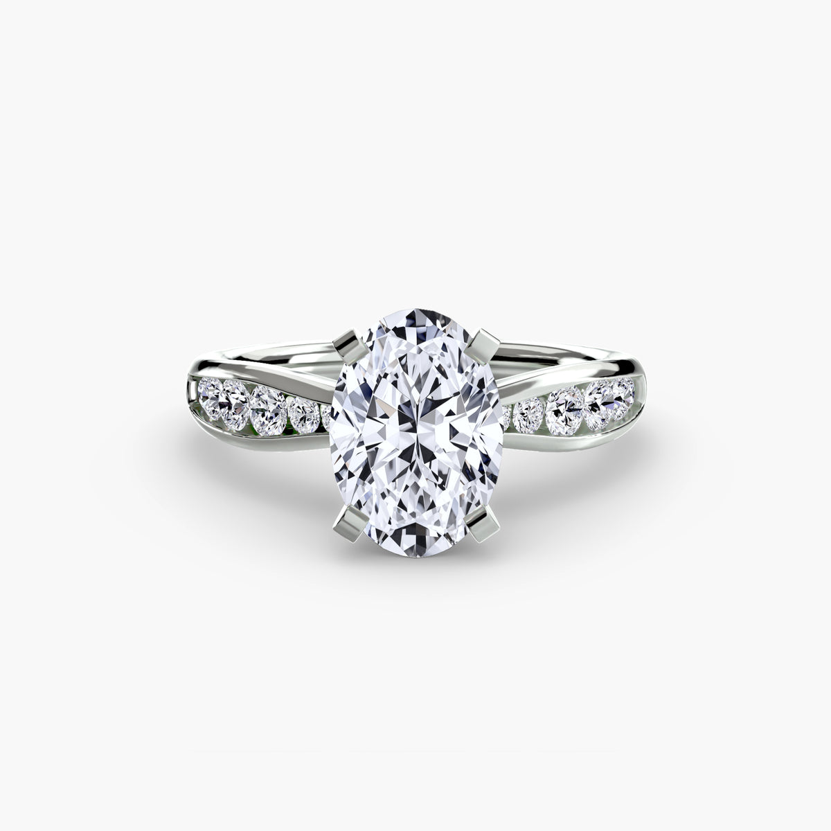 Bague Solitaire Pavée (Modèle 3)