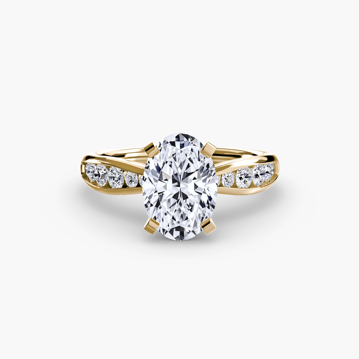 Bague Solitaire Pavée (Modèle 3)