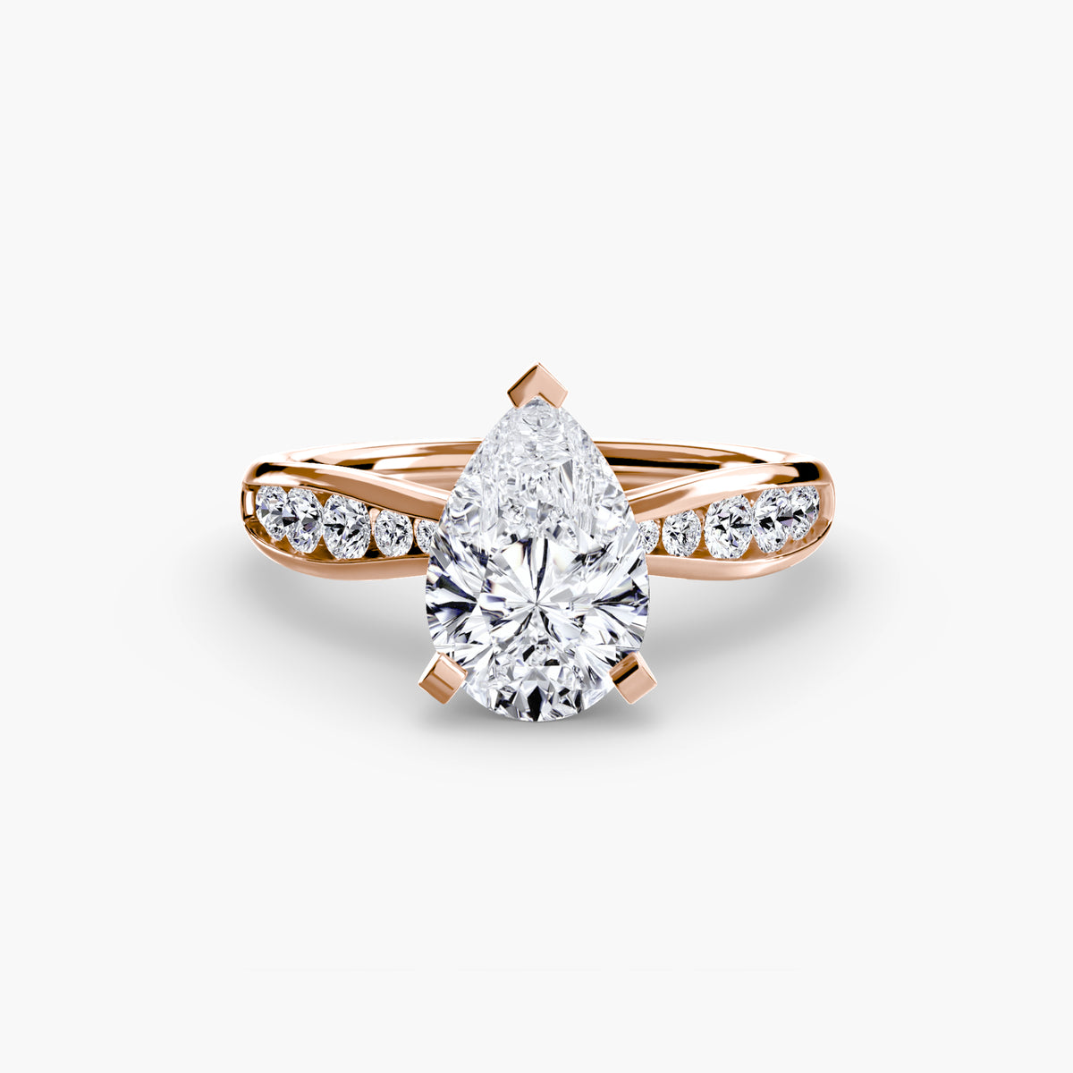 Bague Solitaire Pavée (Modèle 3)