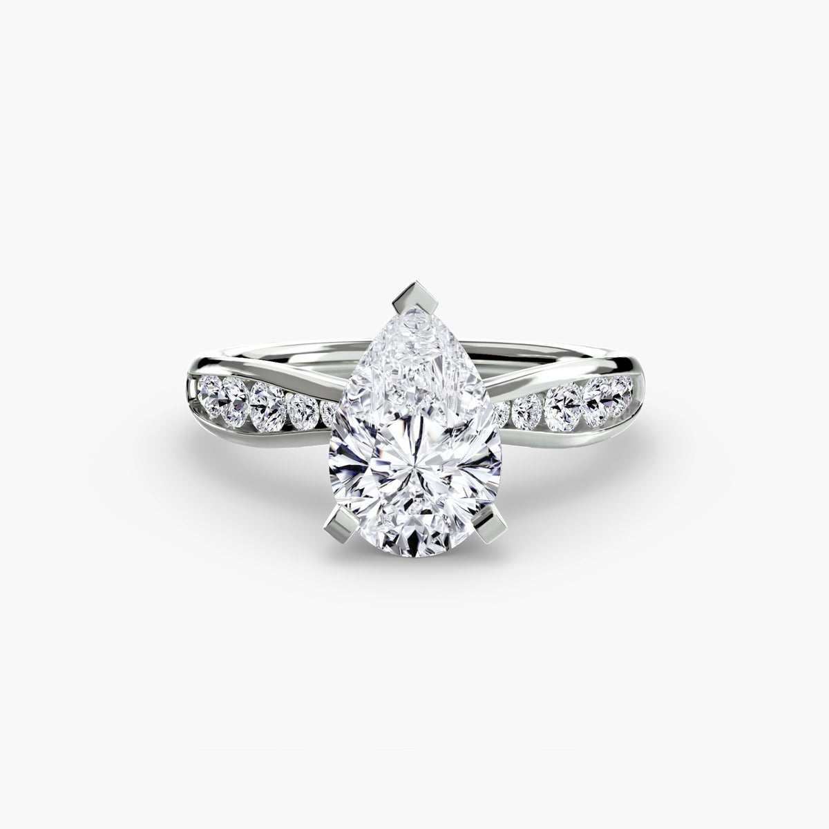 Bague Solitaire Pavée (Modèle 3)