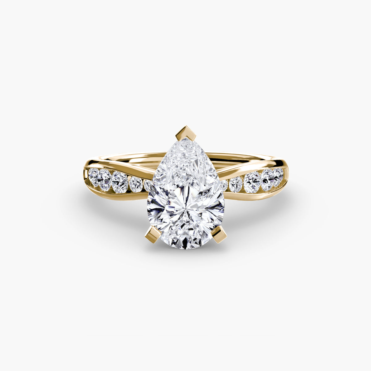 Bague Solitaire Pavée (Modèle 3)
