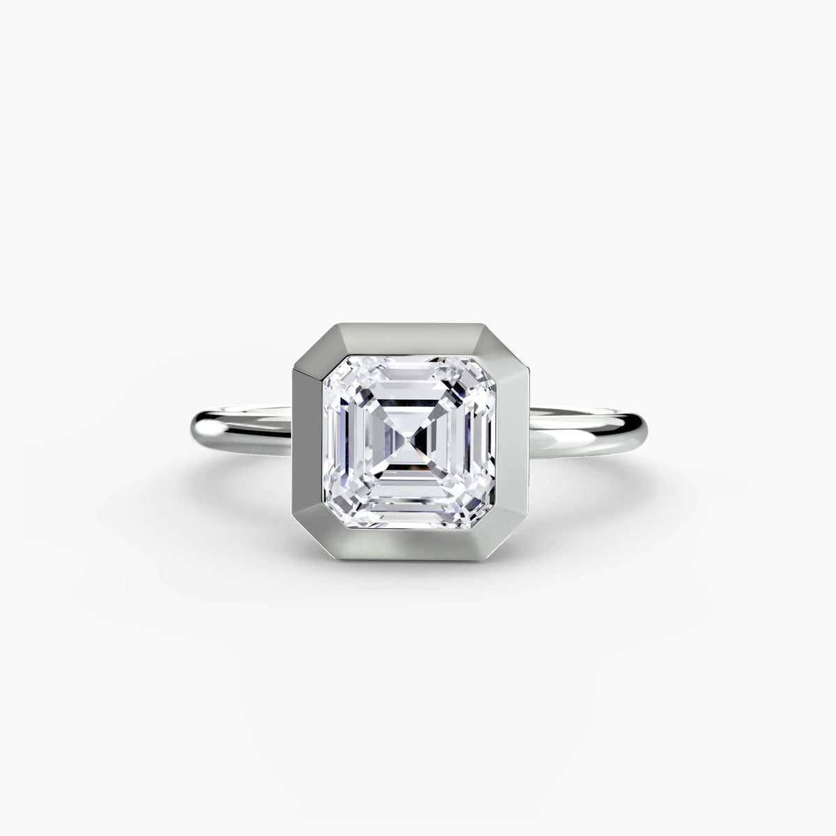 Bague Solitaire à Serti Clos