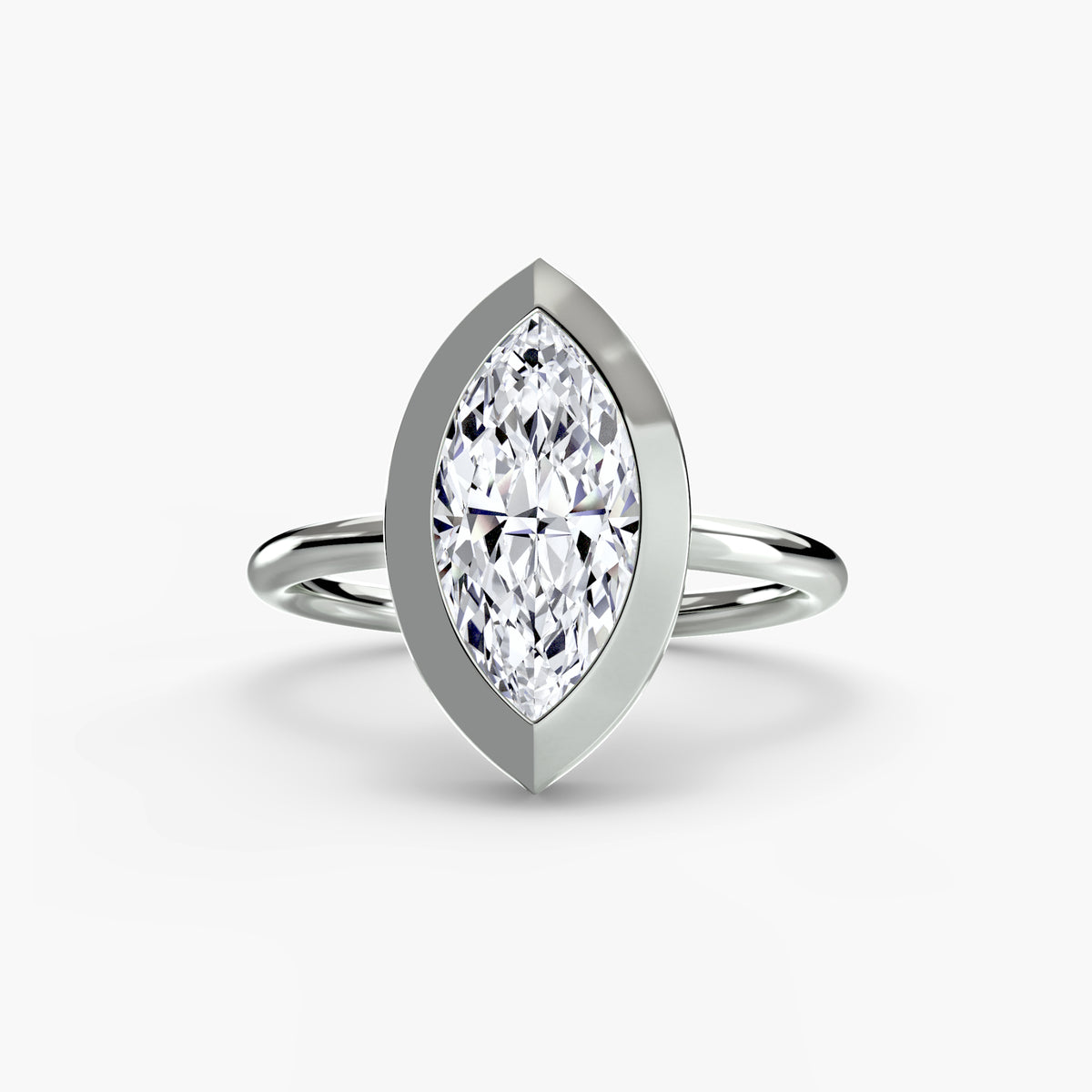 Bague Solitaire à Serti Clos
