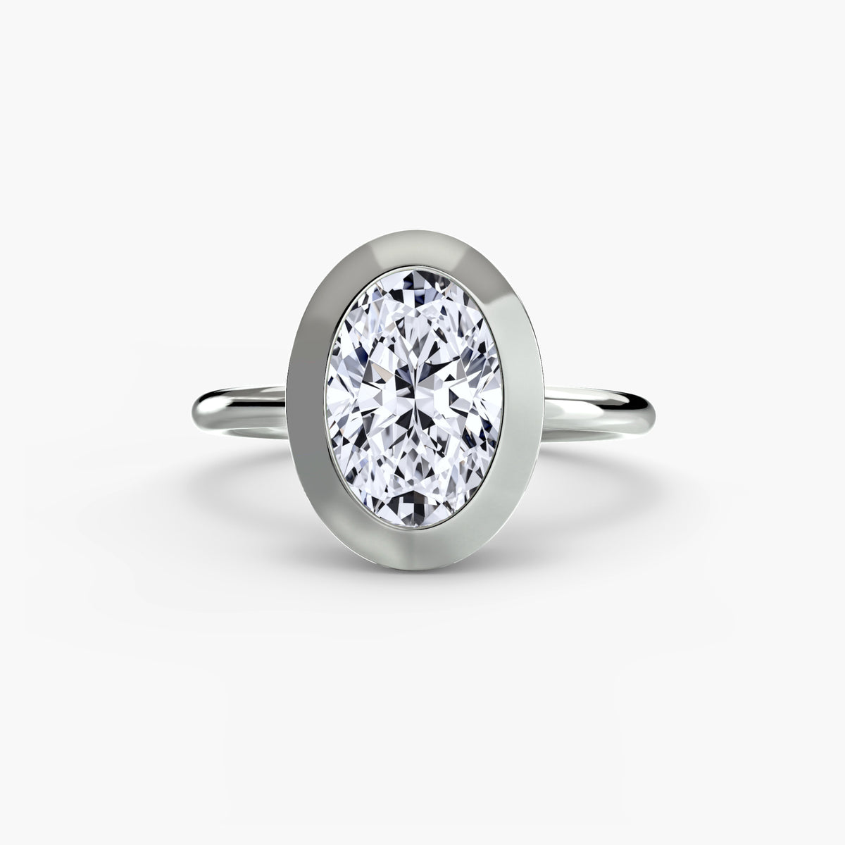 Bague Solitaire à Serti Clos