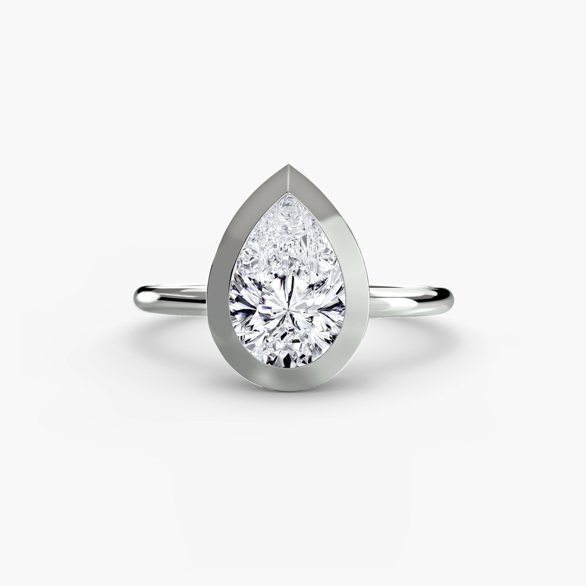 Bague Solitaire à Serti Clos