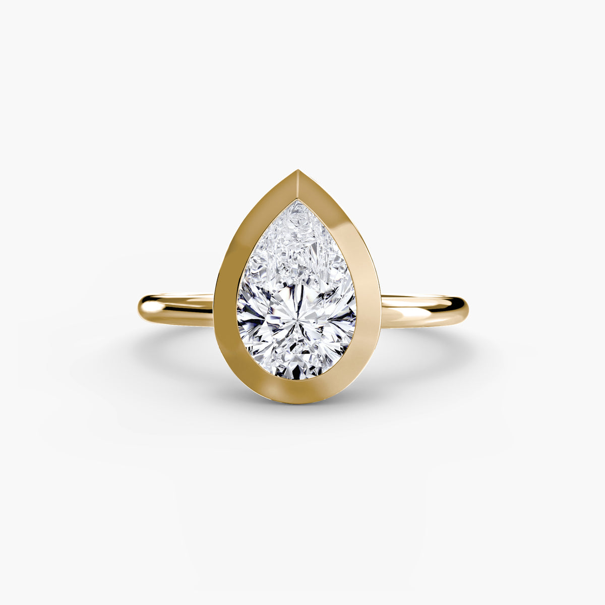Bague Solitaire à Serti Clos