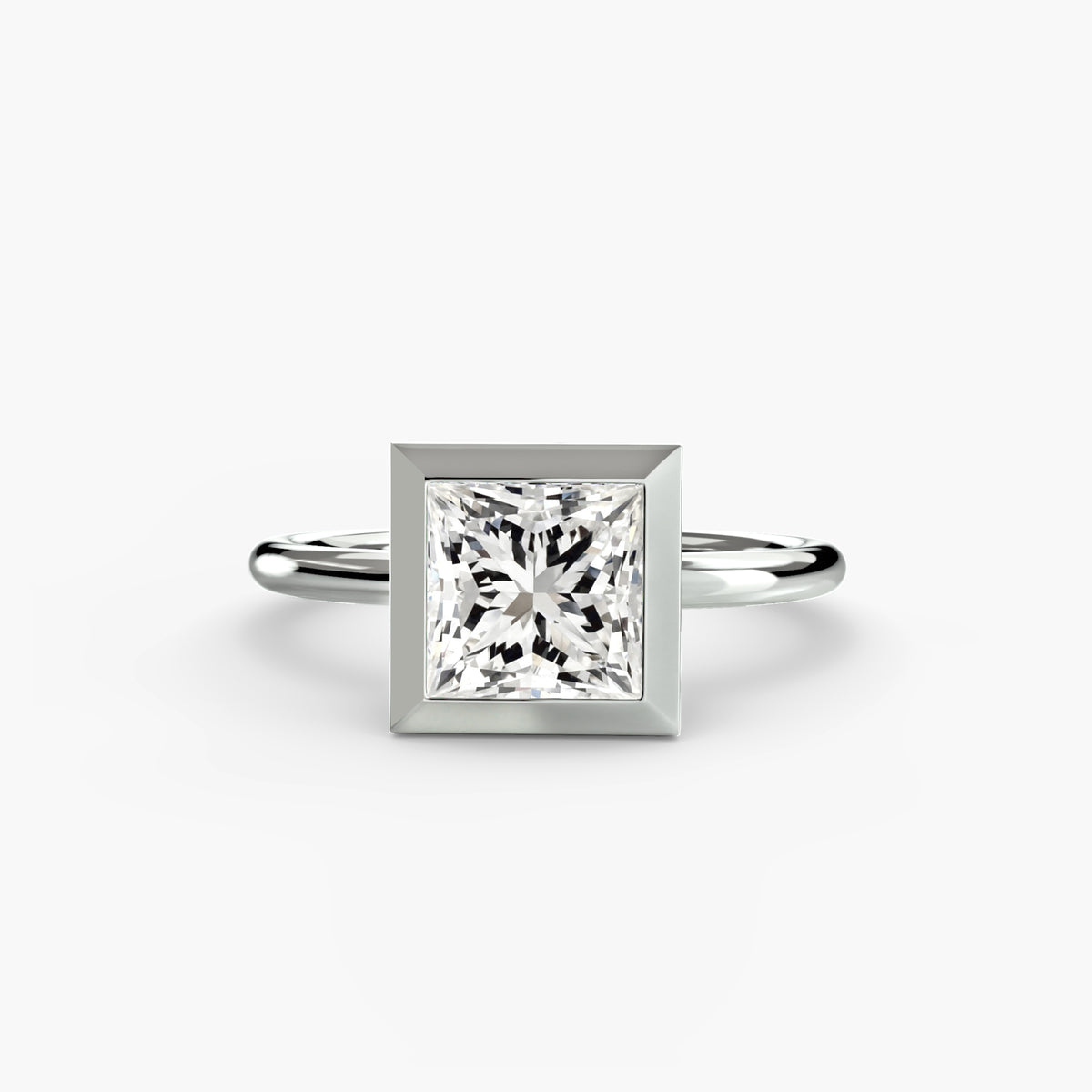 Bague Solitaire à Serti Clos