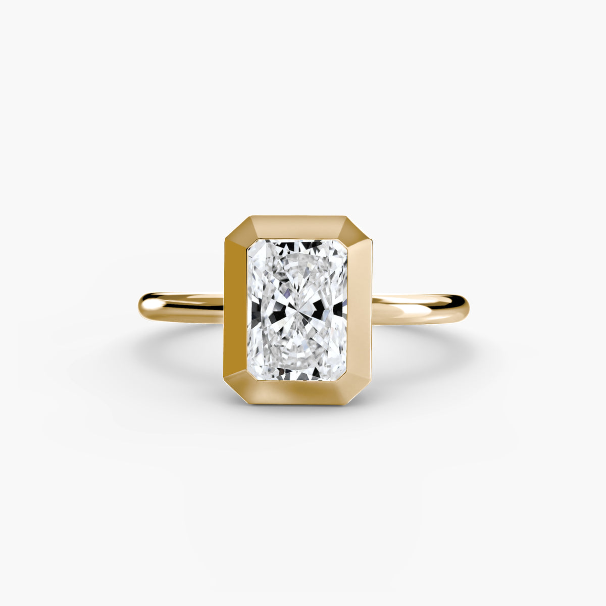 Bague Solitaire à Serti Clos