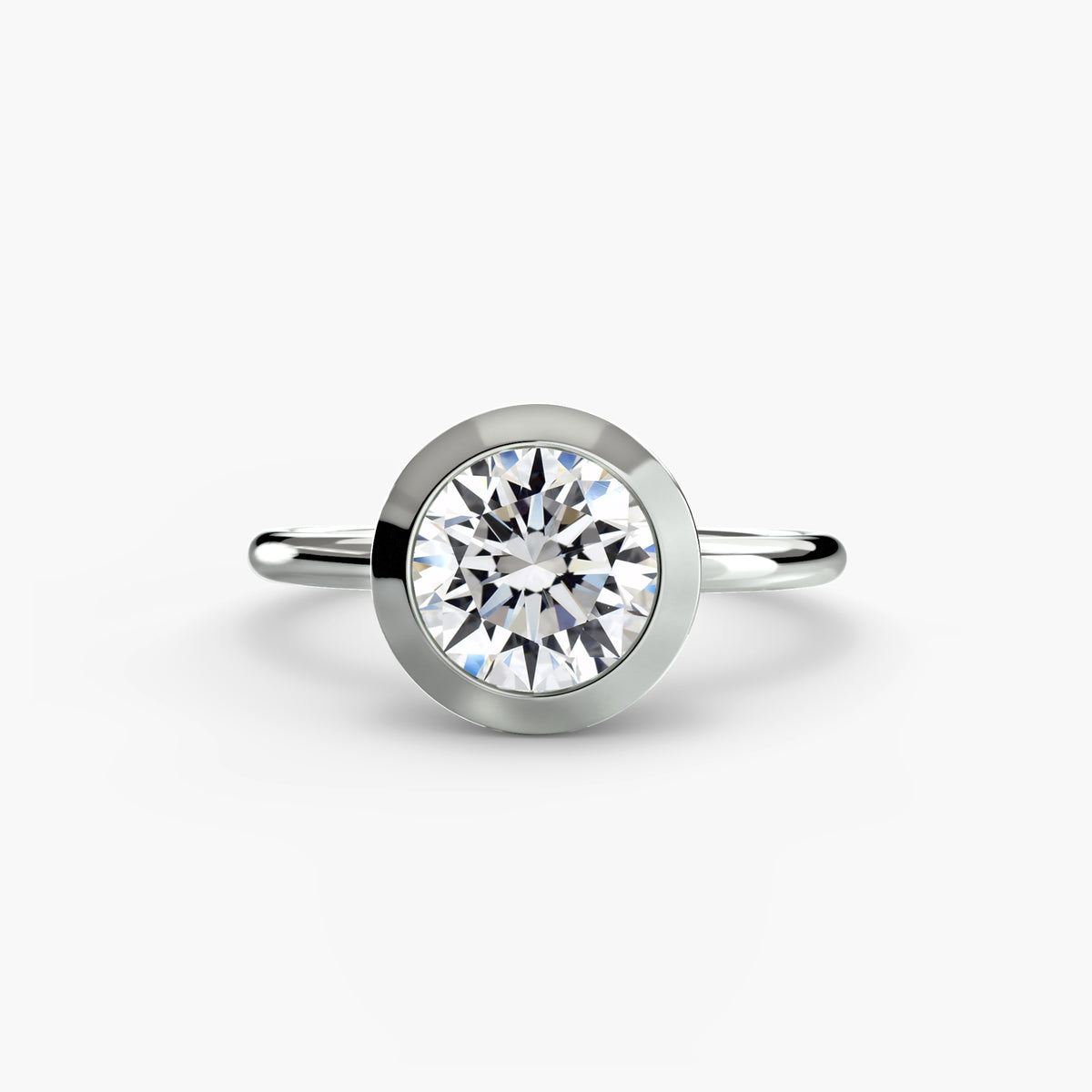 Bague Solitaire à Serti Clos