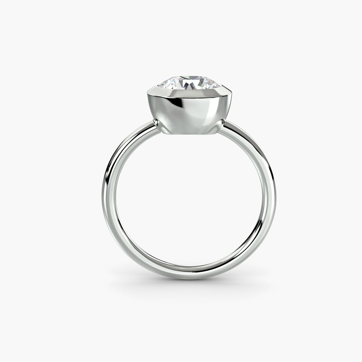 Bague Solitaire à Serti Clos