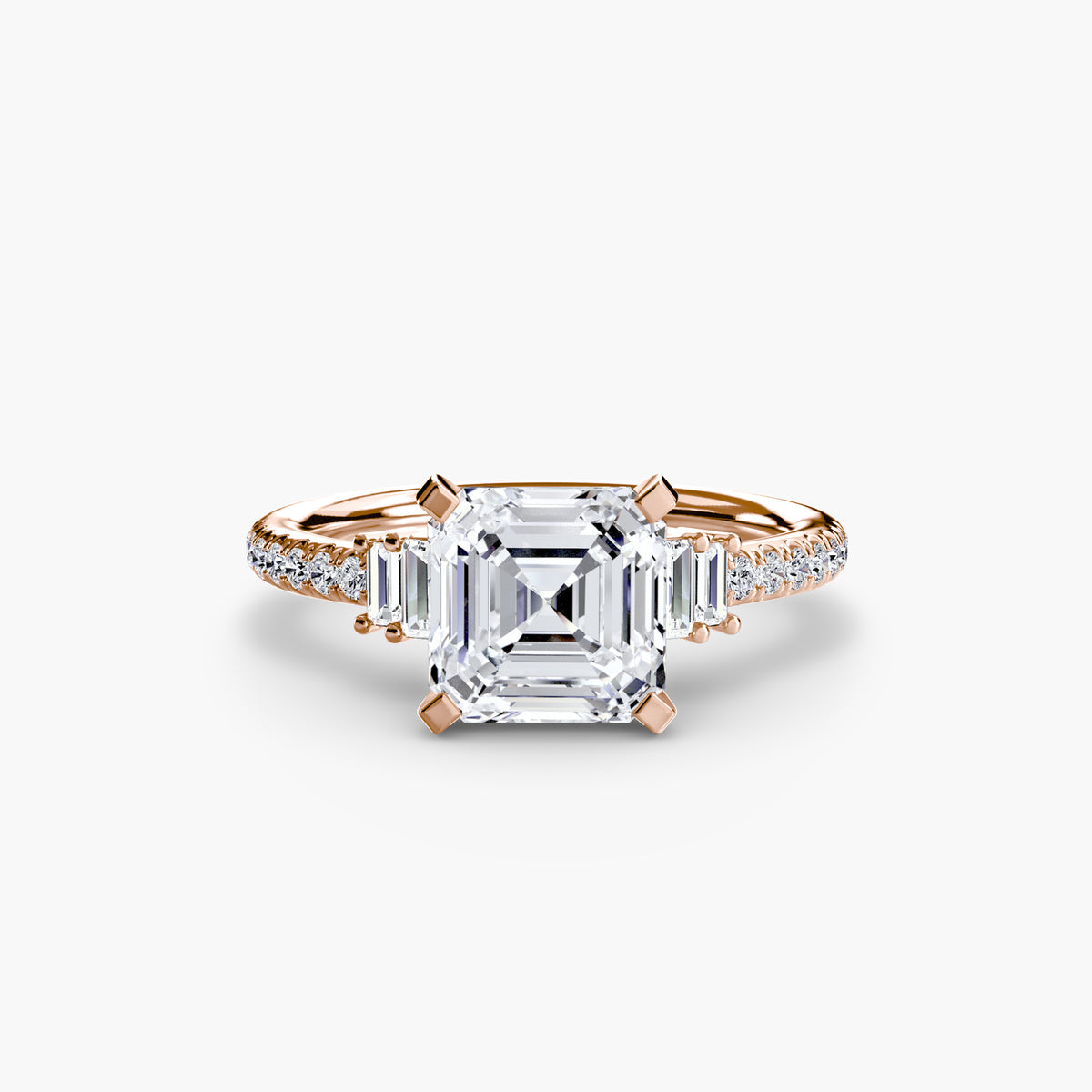 Bague Solitaire Pavée (Modèle 4)