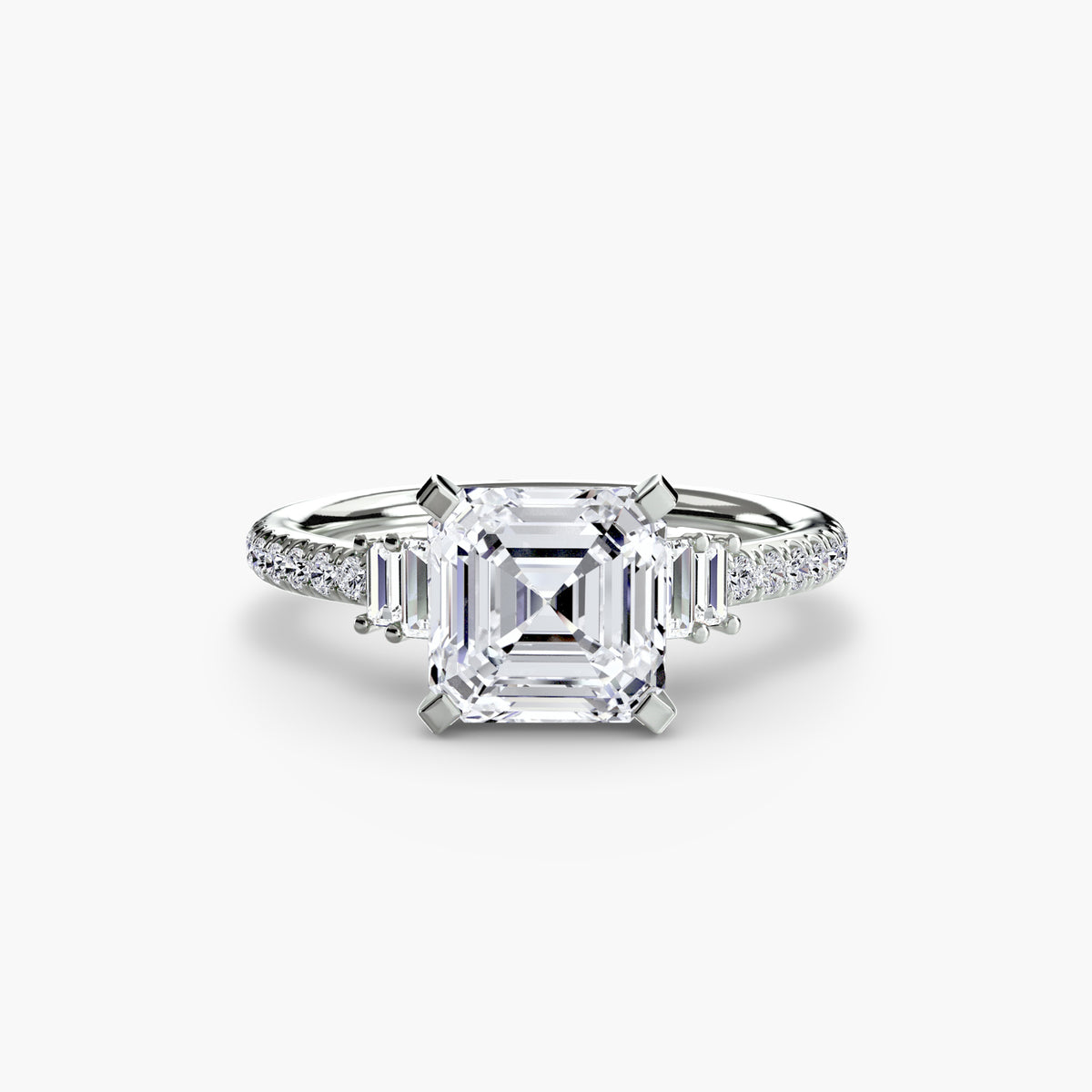 Bague Solitaire Pavée (Modèle 4)