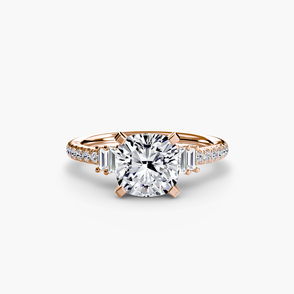 Bague Solitaire Pavée (Modèle 4)