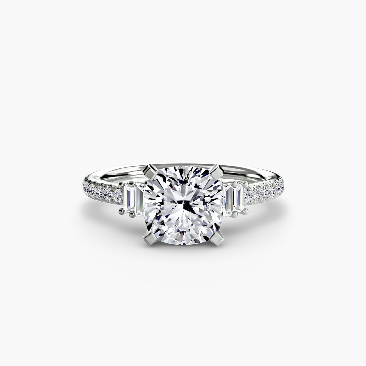Bague Solitaire Pavée (Modèle 4)