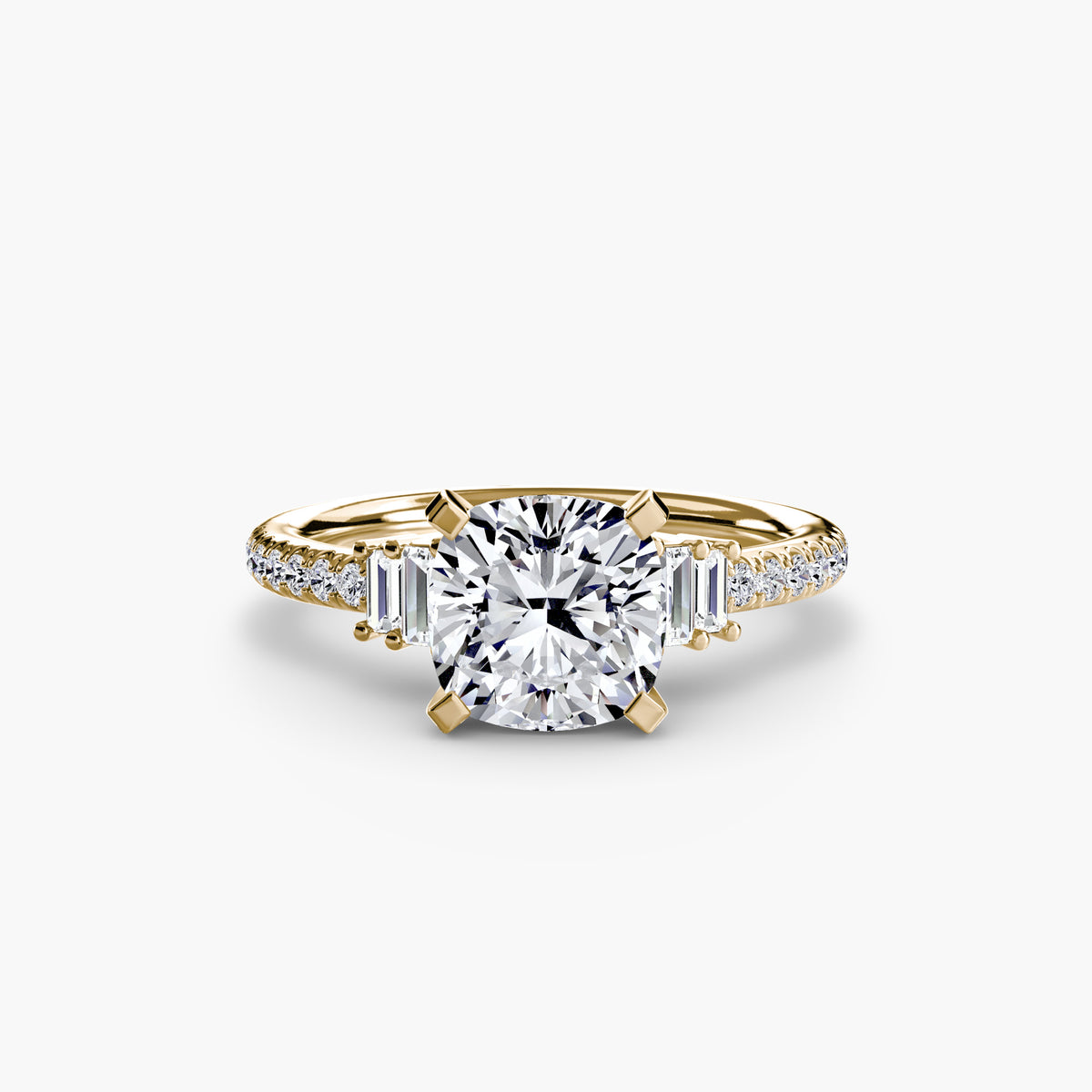 Bague Solitaire Pavée (Modèle 4)