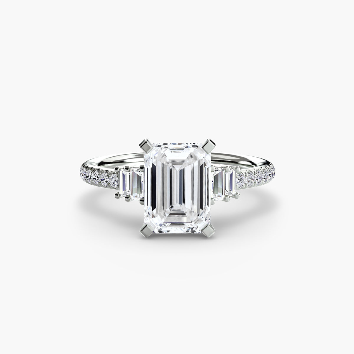 Bague Solitaire Pavée (Modèle 4)