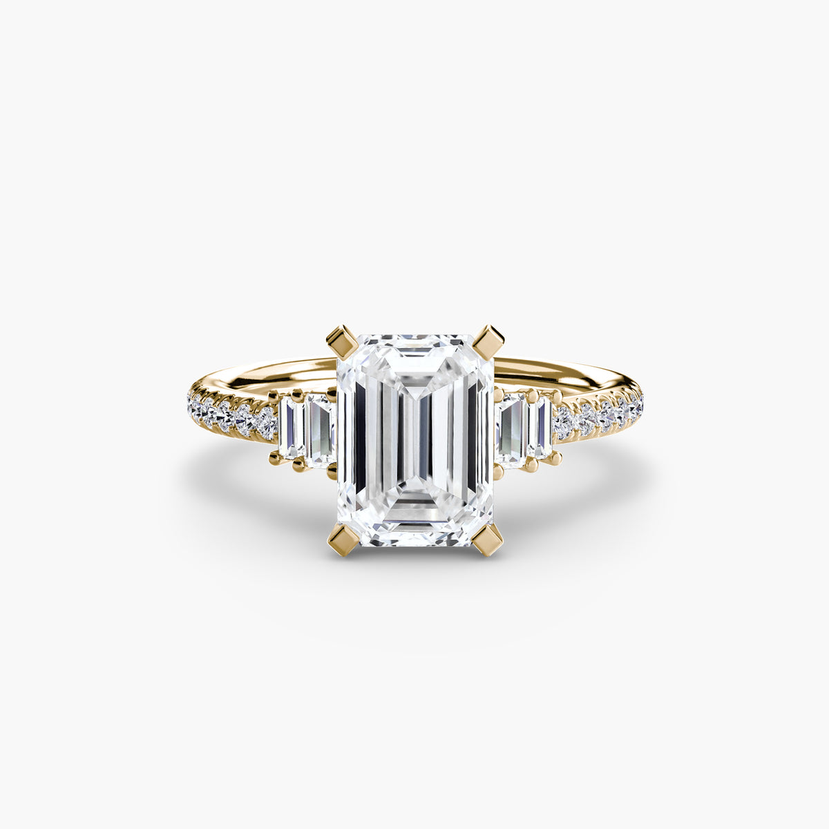 Bague Solitaire Pavée (Modèle 4)
