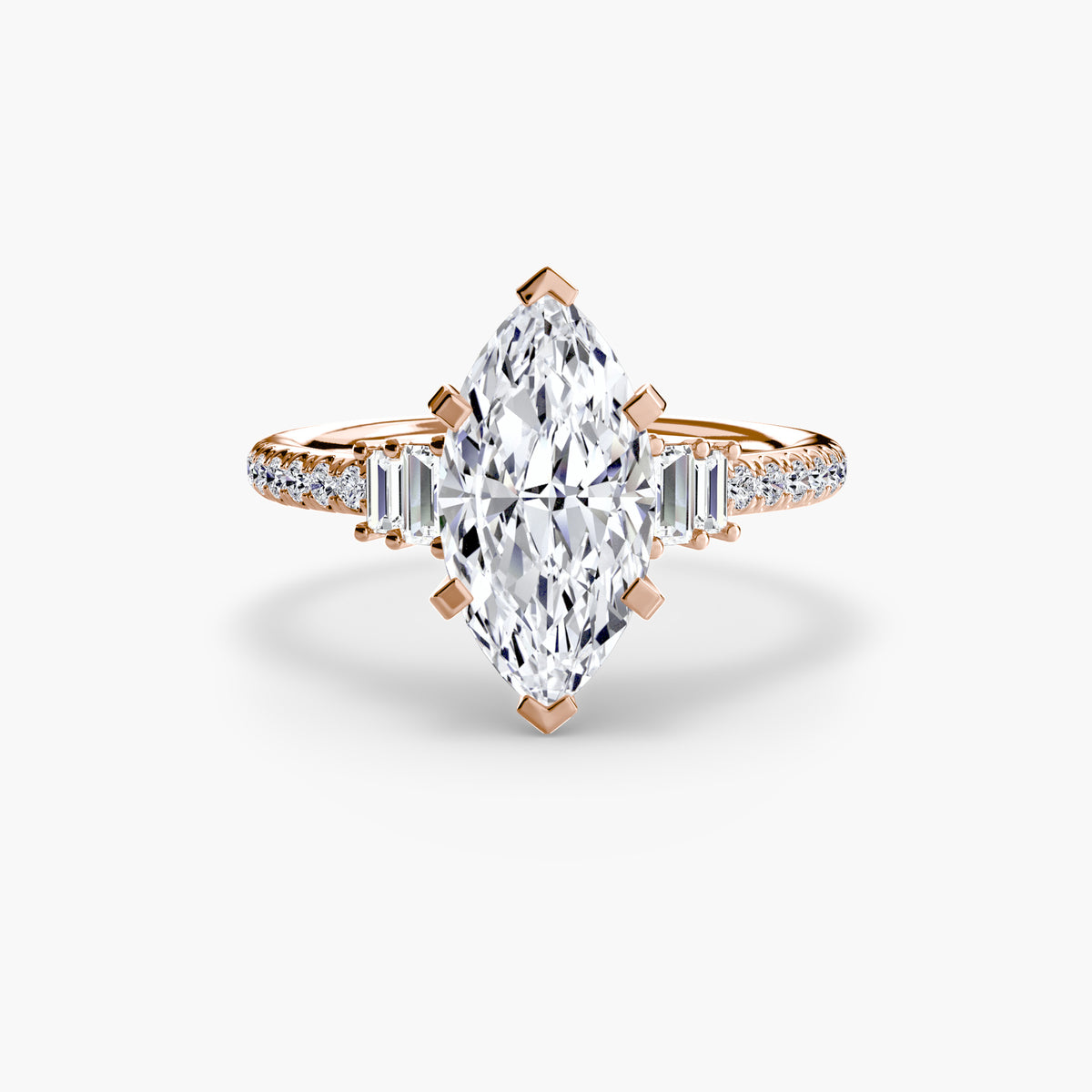 Bague Solitaire Pavée (Modèle 4)