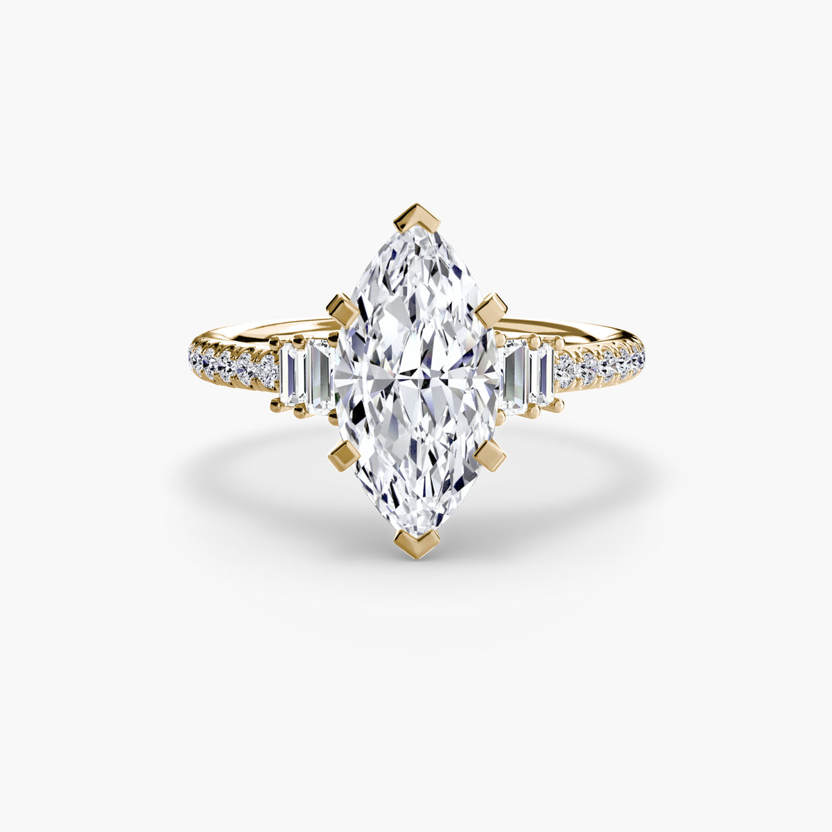 Bague Solitaire Pavée (Modèle 4)