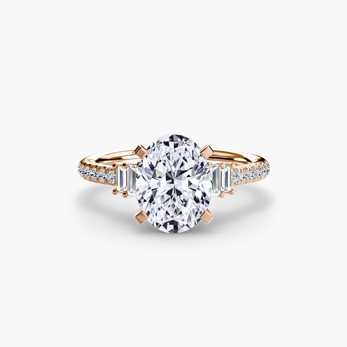 Bague Solitaire Pavée (Modèle 4)