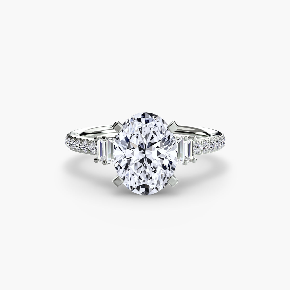 Bague Solitaire Pavée (Modèle 4)