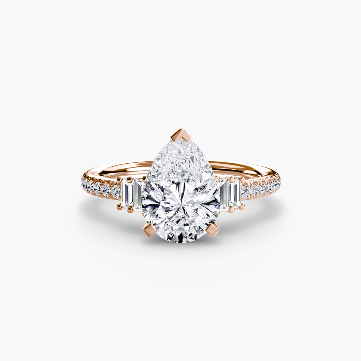 Bague Solitaire Pavée (Modèle 4)