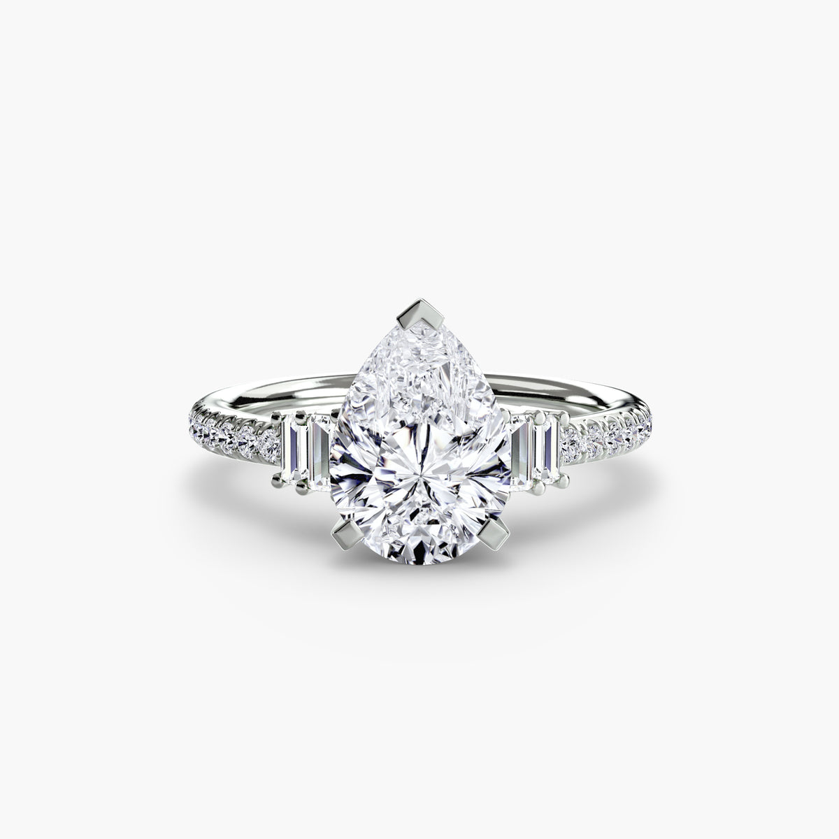 Bague Solitaire Pavée (Modèle 4)