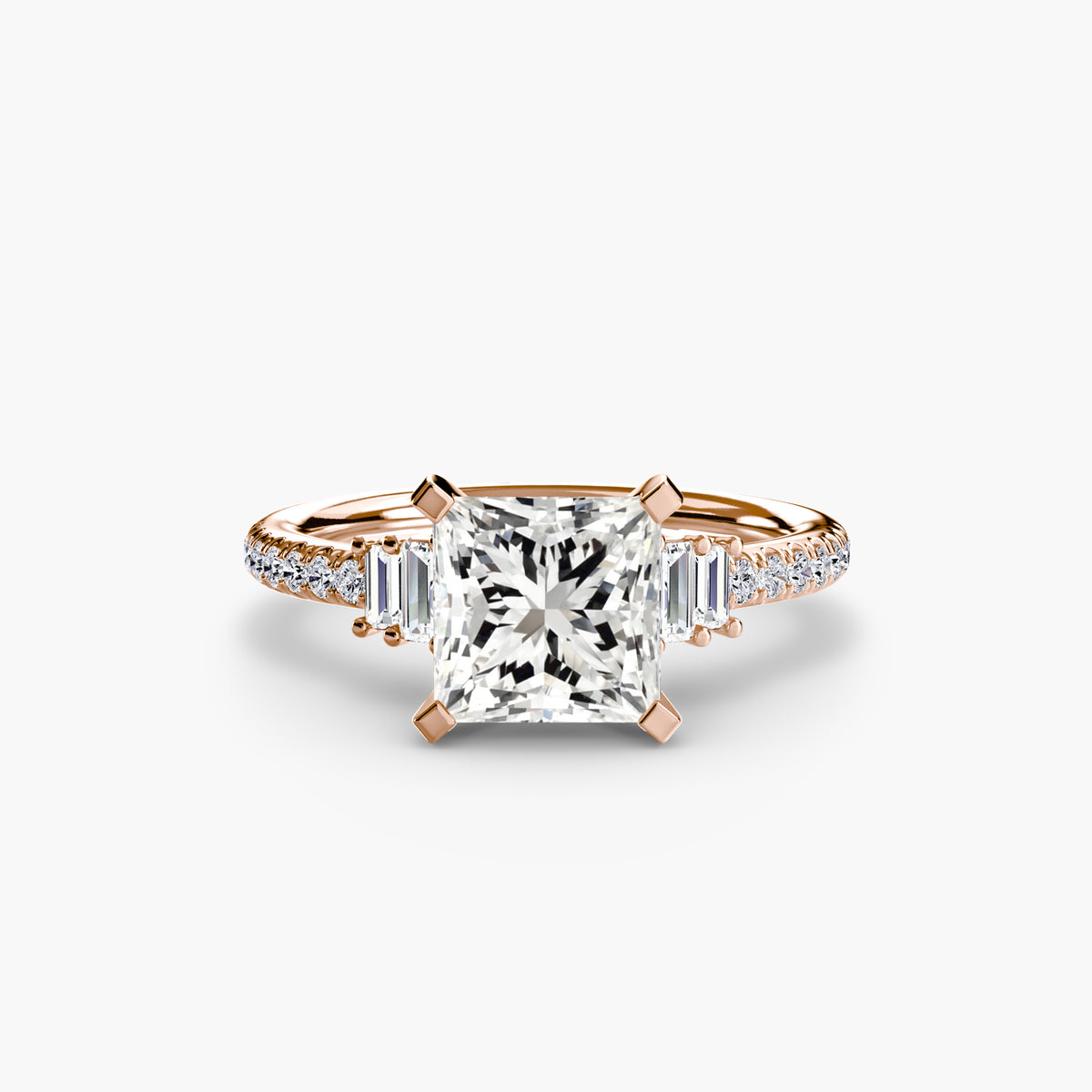 Bague Solitaire Pavée (Modèle 4)