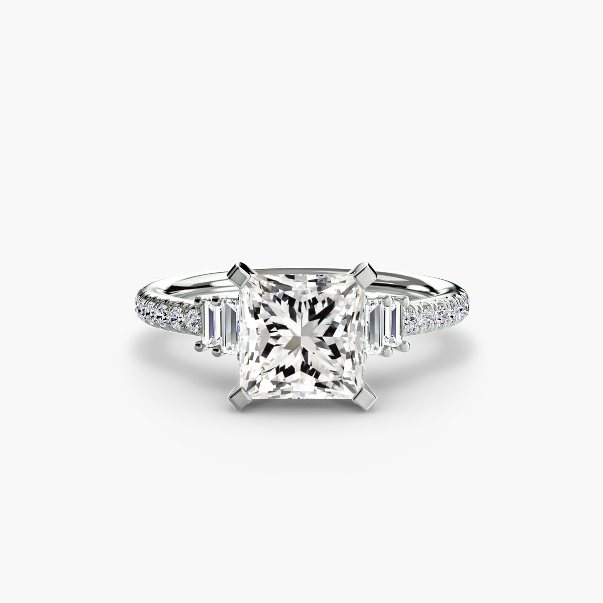 Bague Solitaire Pavée (Modèle 4)