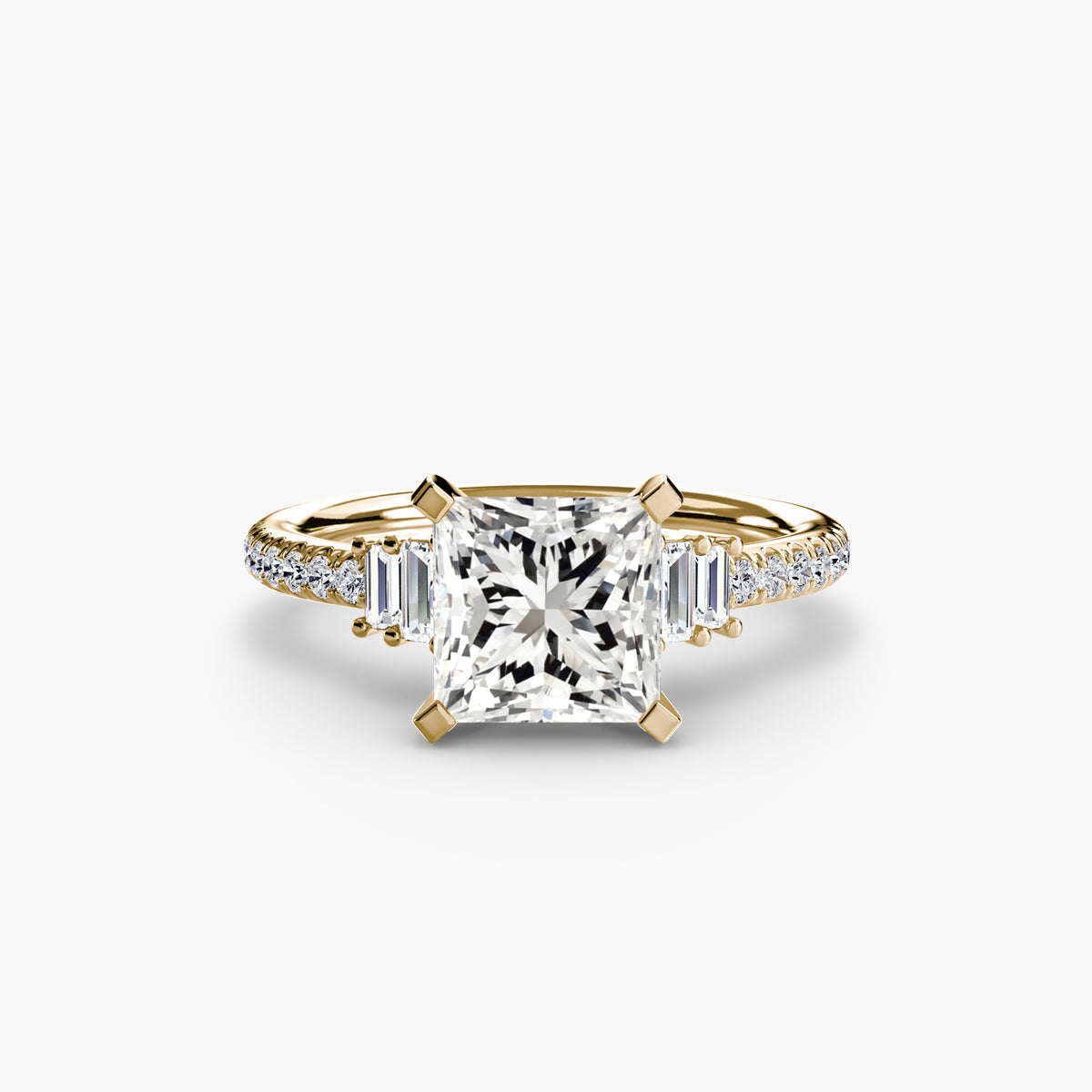 Bague Solitaire Pavée (Modèle 4)