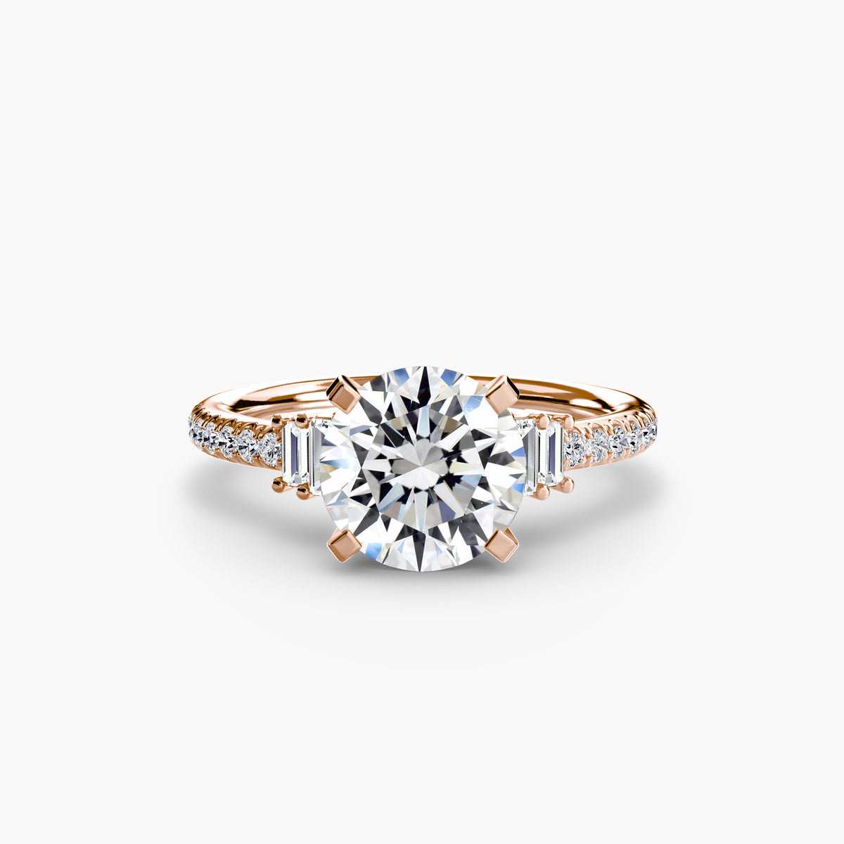 Bague Solitaire Pavée (Modèle 4)