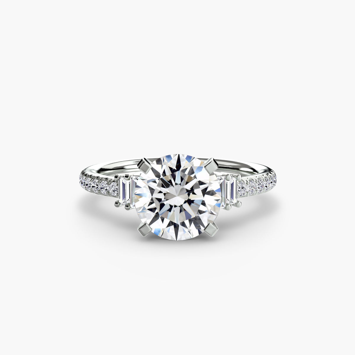 Bague Solitaire Pavée (Modèle 4)