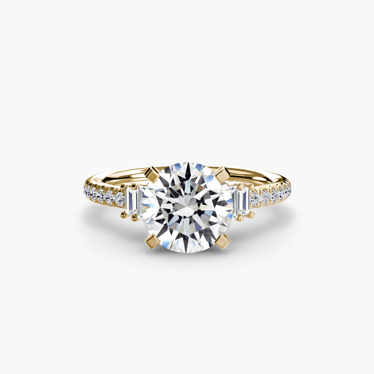 Bague Solitaire Pavée (Modèle 4)