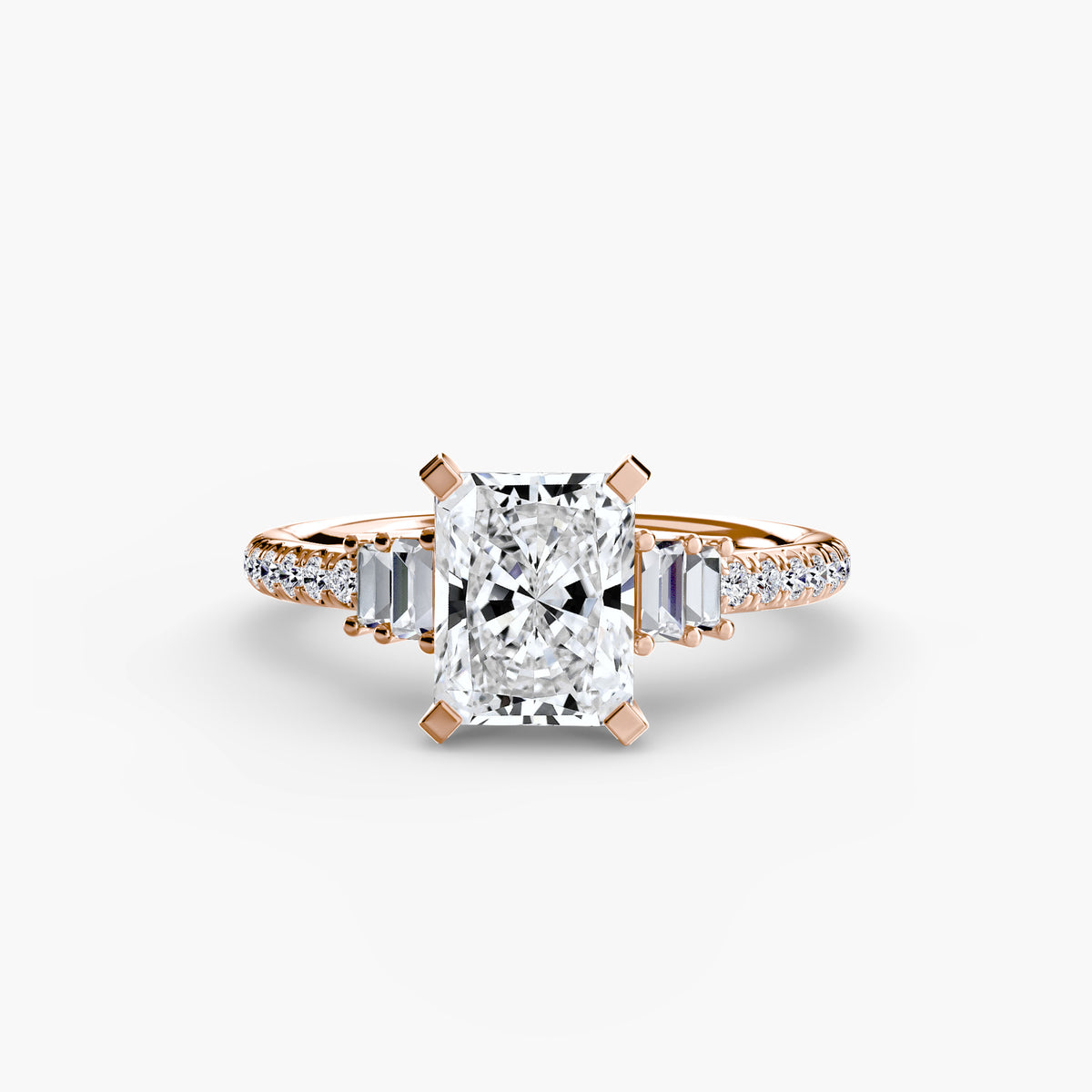 Bague Solitaire Pavée (Modèle 4)