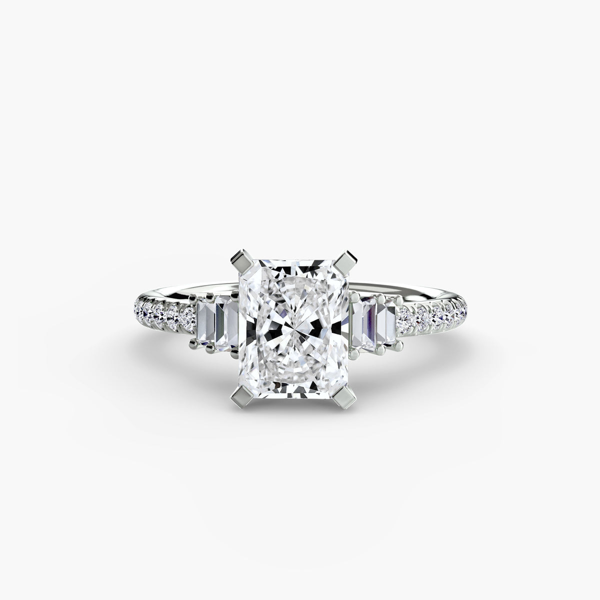 Bague Solitaire Pavée (Modèle 4)