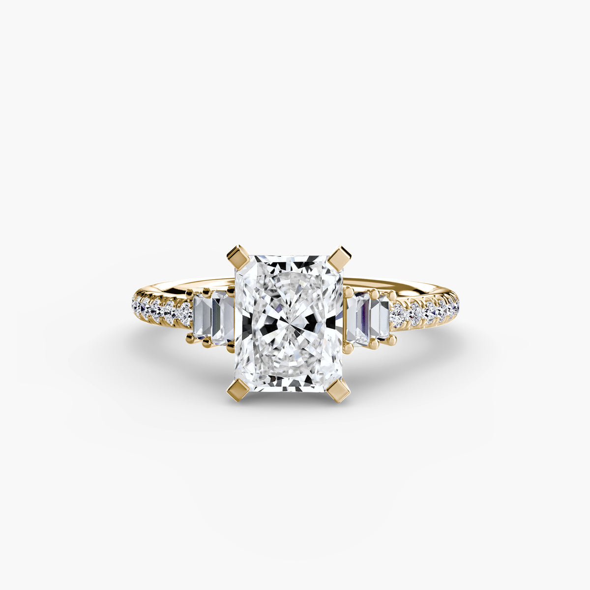 Bague Solitaire Pavée (Modèle 4)