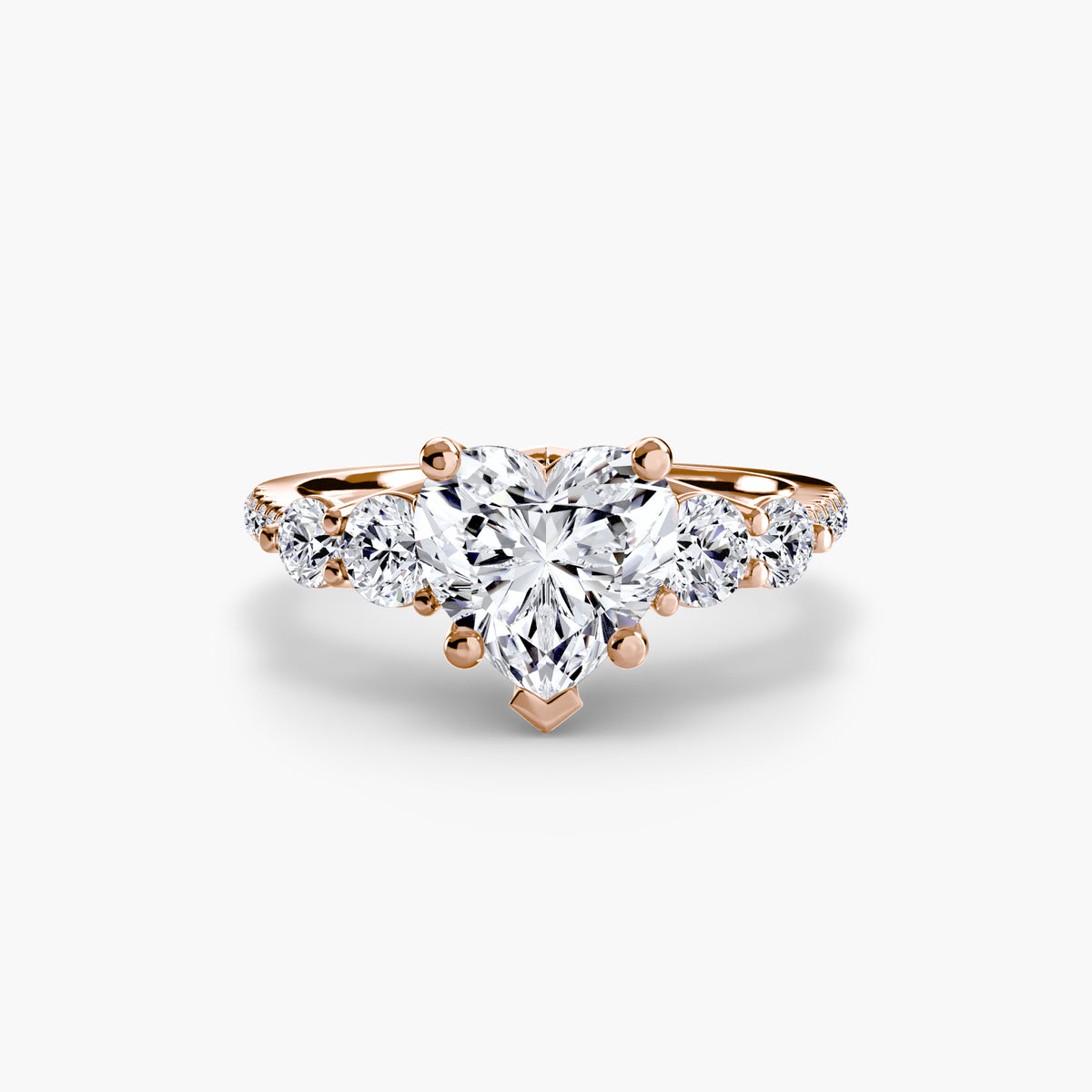 Bague Cinq Pierres avec Anneau Pavé