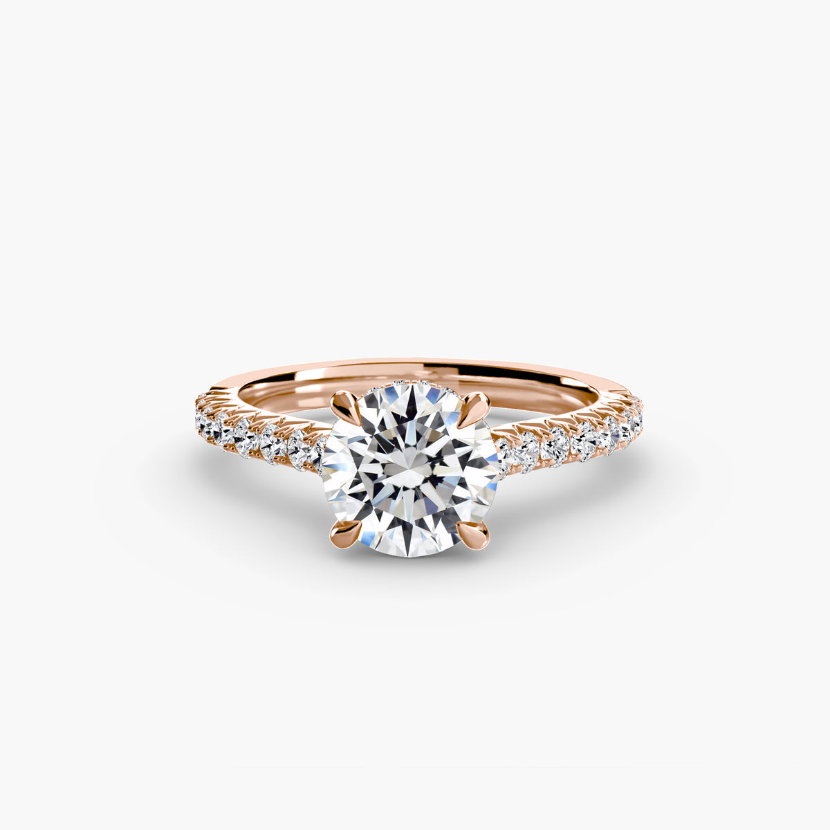 Bague Solitaire Pavée (Modèle 5)