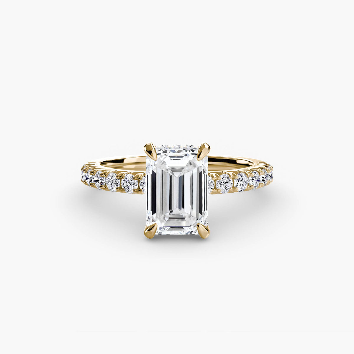 Bague Solitaire Pavée (Modèle 6)