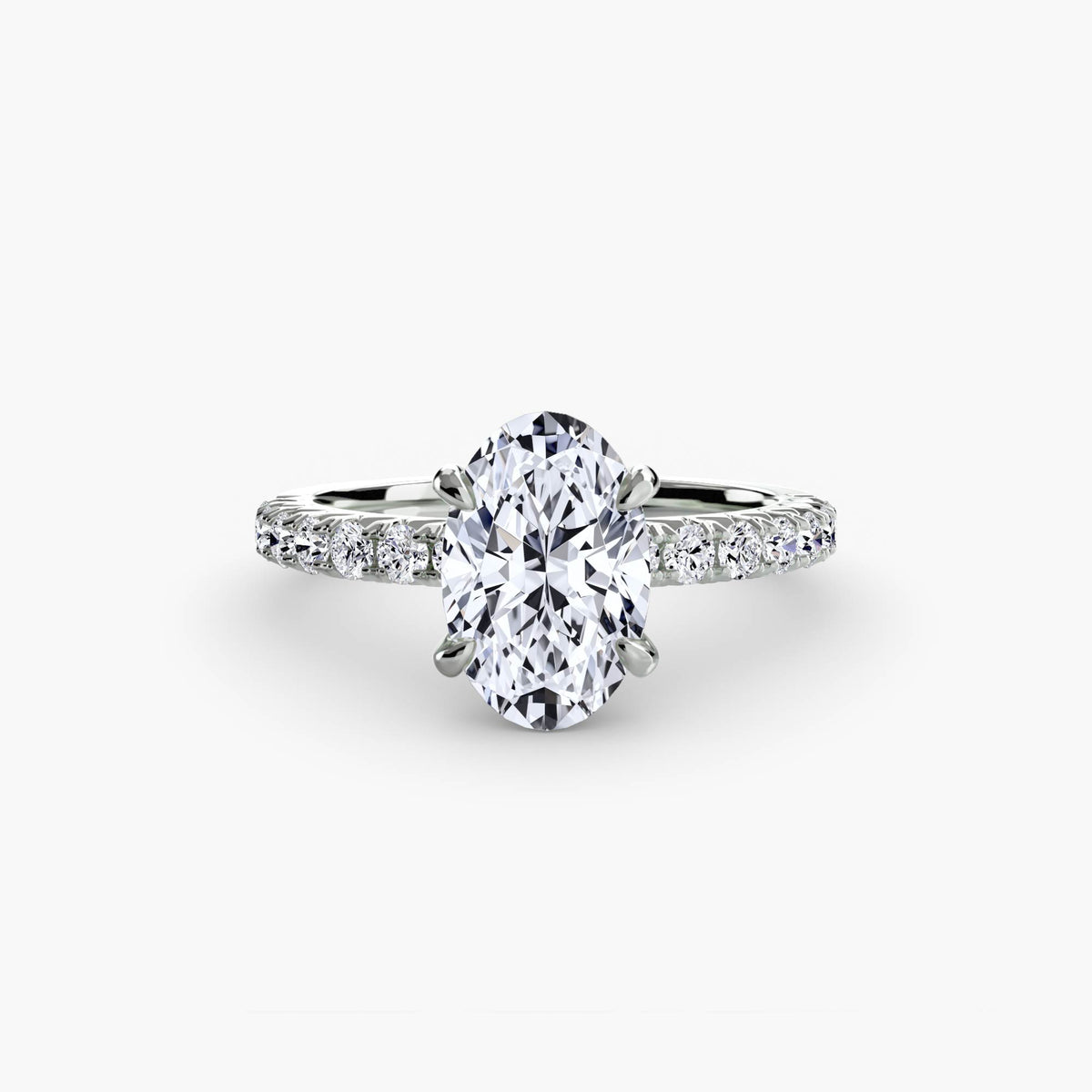 Bague Solitaire Pavée (Modèle 6)