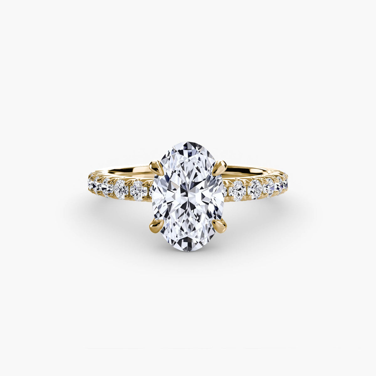 Bague Solitaire Pavée (Modèle 6)