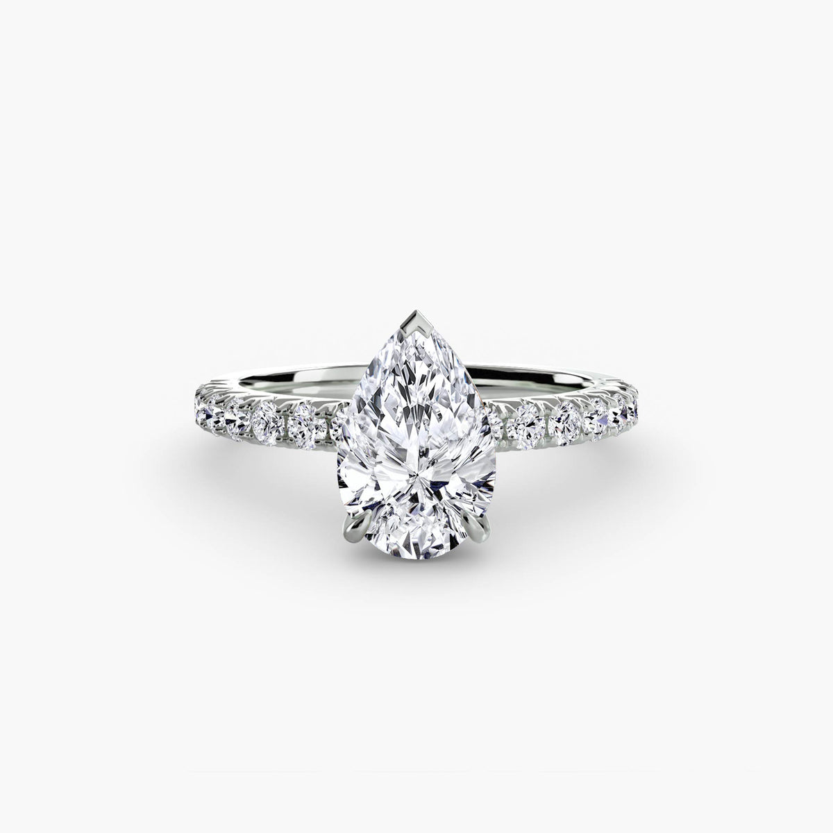 Bague Solitaire Pavée (Modèle 6)